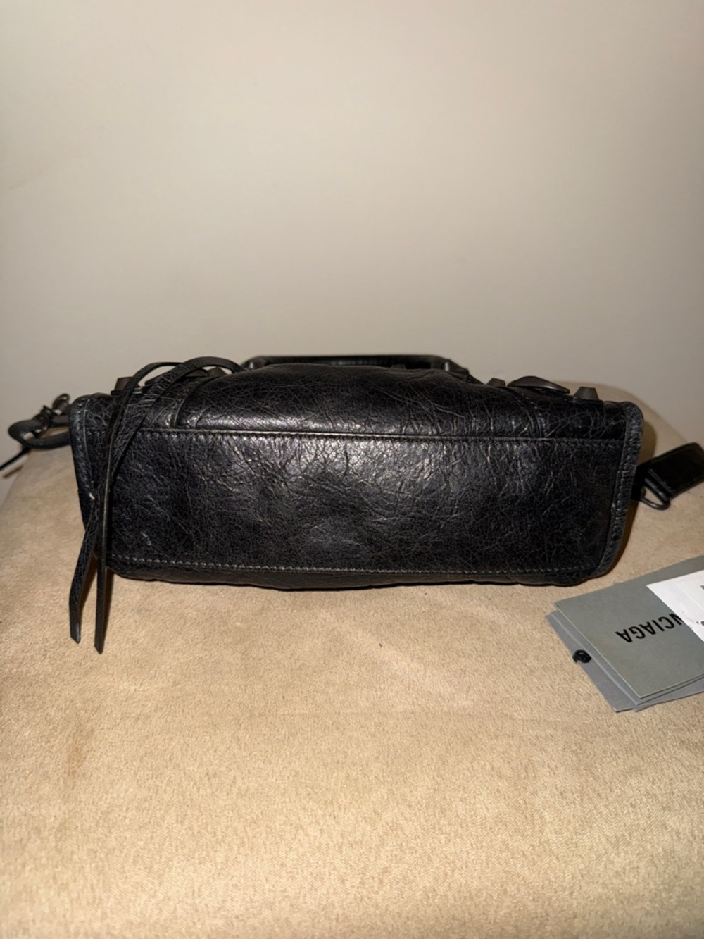 Balenciaga Mini City Satchel in Black Leather - Picture 5 of 13